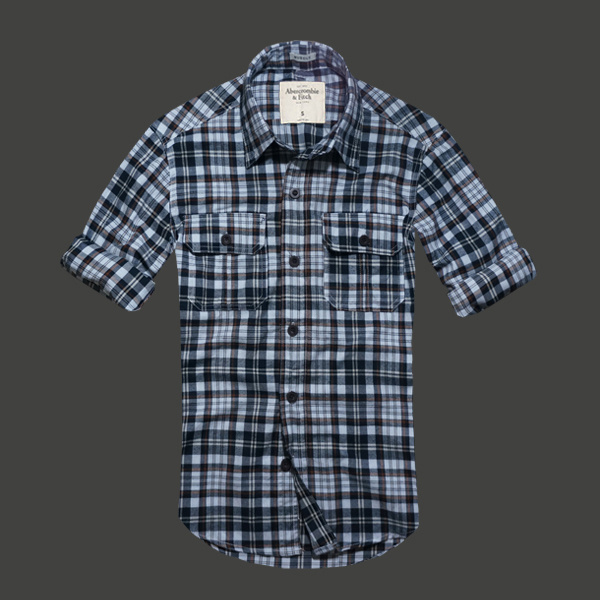 Abercrombie Fitch Hombres Plaid Camisa AF6984